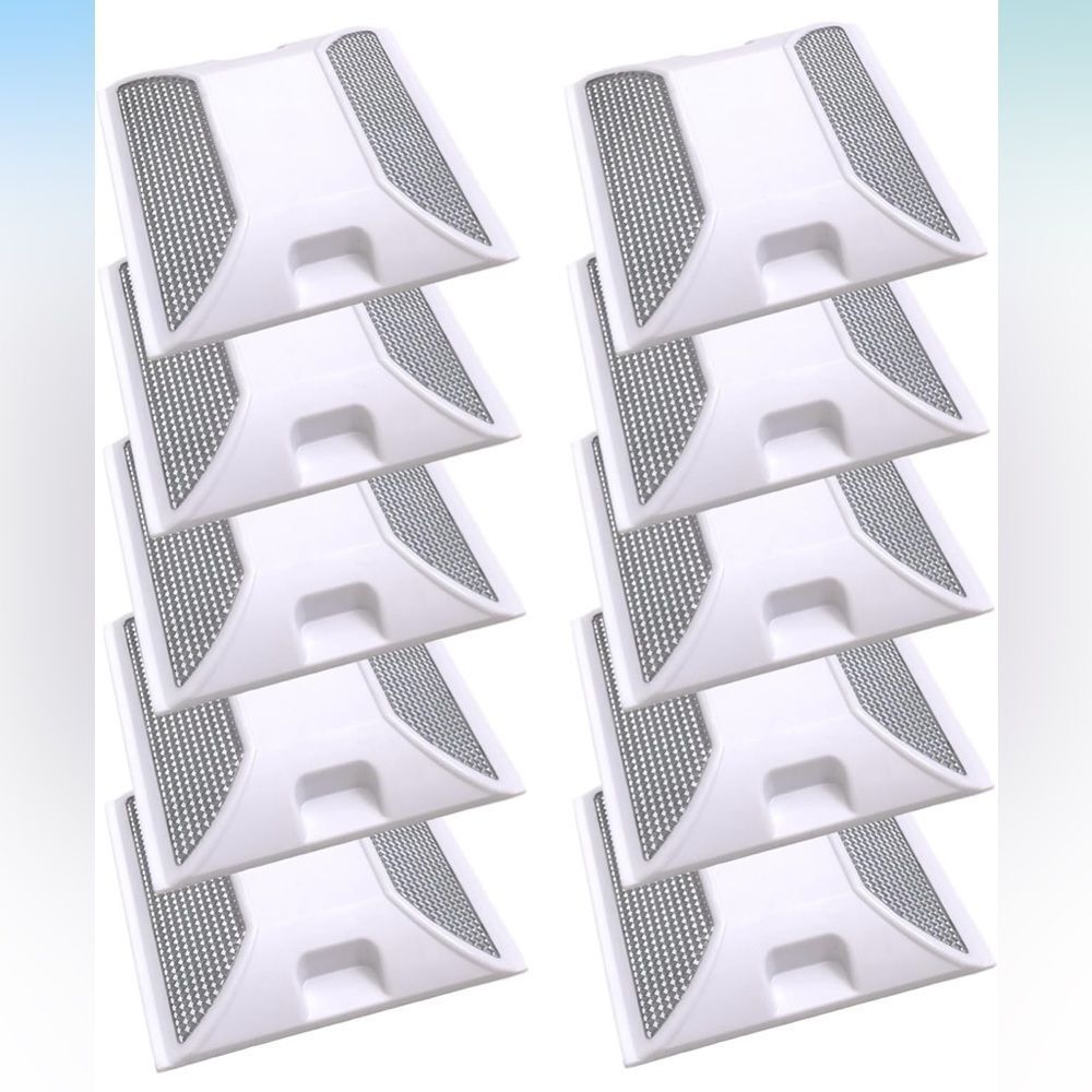 Road Reflectors Pack of 10 | 4 by 4 inch Street Pavement & Asphalt Stud Markers